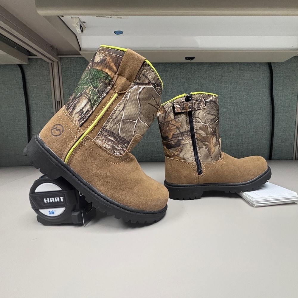Magellan Outdoors Kids Camo Boots - Brown and Green